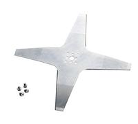 GREENSTAR - Lame Robot Tondeuse 4 Dents incurvée - Pour Robot AMBROGIO L50/L60, STIGA Autoclip 221/223/225S/228S, WIPER - Remplace Origine 50 D0018 02 - Diamètre Extérieur : 250 mm