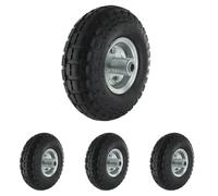 GREENSTAR - Roue Complète Pour Remorques XBITC250 - XBITC255-410/350 x 4 (2 Plis) Sur Roulement - Capacité De Charge Max 136kg (Lot de 4)