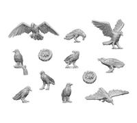 Greenstuff World Gswd-12293 Kit D'impression 3d Pour Diorama, Corbeaux, Kit Résine, 12 Pièces