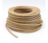 GreenSun Cable Electrique Tissu - 2 Noyaux 10 Mètre Fil électrique Corde 2x0.75mm² Cable Electrique Corde Rétro Corde Chanvre Fil Electrique Suspension électrique Corde