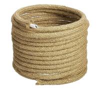 GreenSun LED Lighting 10m Fil électrique Corde, 2 Cœurs marron clair Linge de Câble d'éclairage de Corde Vintage Fil de cuivre recouvert Rétro Tressé Industriel Corde pour DIY Pendentif Lampe