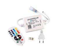 GreenSun LED Lighting Contrôleur RGB Bluetooth à 24 touches avec télécommande infrarouge et bloc d'alimentation pour bande LED 5050 SMD RVB 220V