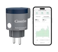 GreenSun Prise Connectée Alexa, Prise Extérieure Étanche Programmable avec Minuteur pour Mini PV, Compteur d'Énergie pour l'extérieur Smart Life APP