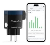 GreenSun Prise Connectée Etanche Alexa - Smart Life APP Type F Prise Connectée Compatible avec Alexa IP44 Mesure Consommation Prise connectée Alexa Minuterie