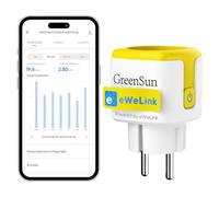 GreenSun Prise Connectée EWELink APP - Prise Connectée 16A Type F Programmateur Prise Electrique PriseConnectée AlexaPrise Programmable Prise Compteur d'Énergie Contrôle 2,4GHz