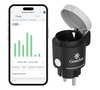 GreenSun Prise Connectée Exterieure Alexa - Prise Connectée Smart Life Exterieure Etanche IP44 Mesure Consommation Fonction Commande Vocale Contrôle APP Minuterie 16A Type E