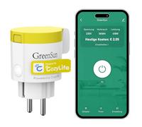 GreenSun Prise Connectée Extérieure Alexa - Prise Connectée WIFI CozyLife App PriseConnectée Alexa Smartthings PriseConnectée Wifi Mesure Consommation Prise Minuteur IP44 Jaune 2.4G