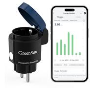 GreenSun Prise Connectée Exterieure Alexa - Smart Life Prise Connectée Exterieure Etanche Compatible avec Alexa IP44 Mesure Consommation Prise Fonction Prise connectée Alexa Minuterie Type E 16A