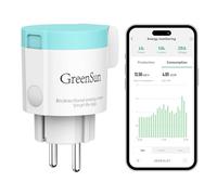 GreenSun Prise Connectée Mini Smart Compatible Alexa Tuya Smart Life, Programmable WiFi Étanche 16A 2.4GHz IP44