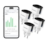 GreenSun Prise Connectée SmartLife Wifi Prise - 16A Type E Programmateur Prise Electrique Programmable Prise Compteur d'Énergie Contrôle Smart Home 4pc