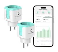 GreenSun Prise Connectée WiFi - Prise Connectée Prise Programmable Consommation Electrique Compatible avec Alexa Smart Life Prise Minuteur Prise Electrique Prises Connectées et Intelligentes 2PC