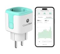 GreenSun Prise Connectée WiFi Suivi Énergie Solaire Smart Life Cyan