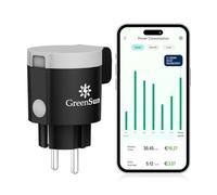 GreenSun Prise Wi-Fi d'extérieur étanche VeSync Mesure de courant Smart App avec minuteur 16 A Noir/gris