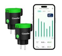 GreenSun Prises Connectées WiFi IP44 Extérieures Lot de 2