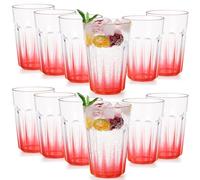 Greentainer Lot de 12 verres incassables réutilisables en plastique pour café, eau froide, lait, thé, fête, pique-nique, camping, 350 ml