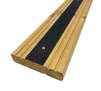GreenTec GRP Bande de terrasse antidérapante 600 mm x 50 mm - Bande de sécurité antidérapante pour marches extérieures, terrasses et rampes - 1 pièce (noir)