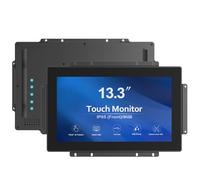 GreenTouch Écran tactile 13,3 pouces 1000 lentes haute luminosité 10 points cadre ouvert, moniteur tactile industriel PCAP, port VGA + HDMI+DVI - 16:9-1920 x1080