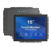 GreenTouch Écran tactile LCD industriel à cadre ouvert de 15 pouces - PCAP capacitif - 1024 x 768-5:4-Noir-1000 nits Haute luminosité