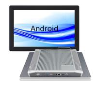 GreenTouch PC industriel intégré de 13,3", écran tactile tout-en-un, tablette à 10 points, Android 11,4 Go de RAM, 32 Go ROM avant IK08/IP65, format numérique interactif - 1920 x 1080