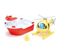GREENTOYS - Canot de sauvetage & hélicoptère 4 pièces