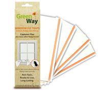 GreenWay Piège à mouches pour fenêtre - 4 pièges par boîte, colle robuste, sûr, non toxique, sans insecticides ni odeur, respectueux de l'environnement, sans danger pour les enfants et les animaux domestiques