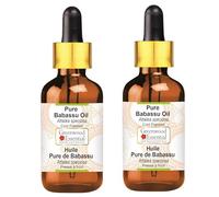 Greenwood Essential Huile de Babassu naturelle (Attalea speciosa) avec compte-gouttes en verre pressée à froid 100 ml x 2 (6,76 oz)