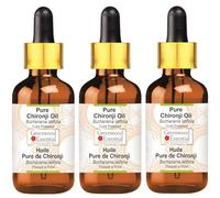 Greenwood Essential Huile de Chironji pure naturelle (Buchanania latifolia) avec compte-gouttes en verre, pressée à froid, 100 ml x 3 (10 oz)