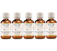 Greenwood Essential Huile de coco vierge naturelle (Cocos nucifera) pressée à froid 100 ml x 5 (16,9 oz)