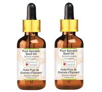 Greenwood Essential Huile de graines d'épinards pure naturelle (Spinacia oleracea) avec compte-gouttes en verre, pressée à froid, 100 ml x 2 (6,76 oz)