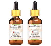 Greenwood Essential Huile de kumkumadi naturelle pure avec compte-gouttes en verre Qualité thérapeutique naturelle 100 ml x 2 (6,76 oz)