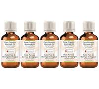 Greenwood Essential Huile de Moringa bio naturelle (Moringa oleifera) pressée à froid 100 ml x 5 (16,9 oz)