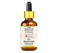 Greenwood Essential Huile de moutarde naturelle (Brassica juncea) avec compte-gouttes en verre pressée à froid 100 ml (3,38 oz)