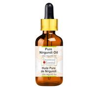 Greenwood Essential Huile de nirgundi pure (Vitex negundo Linn) avec compte-gouttes en verre pour peau et cheveux 50 ml