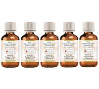 Greenwood Essential Huile d'hibiscus naturelle pure (Hibiscus rosa-sinensis) Qualité thérapeutique naturelle 100 ml x 5 (16,9 oz)