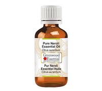 Greenwood Essential Huile essentielle de néroli (citrus aurantium) pure, de très haute qualité thérapeutique, pour les cheveux, la peau et l’aromathérapie, 15 ml