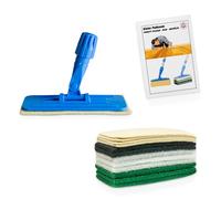 Greenwood Soft-Sheep Lot de 12 tampons super polyvalents avec support pour dosettes - Tampons en laine pour ré-huilage de parquet et tampons pour reconstruction d'huile, nettoyage et entretien