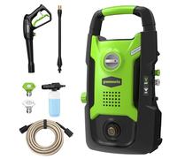 Greenworks 1600 PSI (1.2 GPM) Electric Pressure Washer (Ultra Compact, Lightweight, 20 FT Tangle-Free Hose, 35 FT Power Cord) Great for Cars, Fences, Patios, Driveways, Decks and Patios