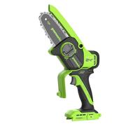 Greenworks 24V 10cm Mini Tronconneuse a Batterie, Scie à Chaîne à Batterie Sans Balais avec Système d'Huile Automatique, Vitesse de Coupe 7,8 m/s, Scie Électrique pour Branches d'Arbres, Seul l'Outil