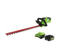 Greenworks 24V 22" Cordless Laser Cut Hedge Trimmer, 4.0Ah USB Battery and Charger Included
