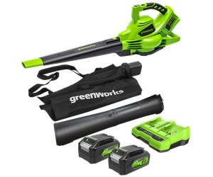 Greenworks 24V+24V Souffleur / Aspirateur à feuilles 322 km/h