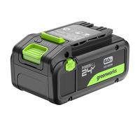 Greenworks 24V 6Ah Batterie High Power USB-C Batterie Rechargeable Lithium-ION Haute capacité 24 V 6,0 Ah, Compatible avec Tous Les Outils Greenworks 200+ de la série 24 V, Garantie 2 Ans - PA600