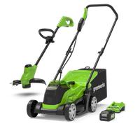 Greenworks 24V Tondeuse 33cm + Coupe-bordure 25cm Kit