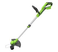 Greenworks 40V Coupe Bordure Sans Fil avec Roue pour Petits et Moyens Jardins, Largeur Coupe 33 cm, Fil en Nylon 1,65 mm à Alimentation Automatique, SANS Batterie ni Chargeur, Garantie 3 Ans G40LT33