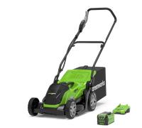 Greenworks 40V Tondeuse à Gazon Sans Fil pour Pelouses Jusqu'à 500 m², Largeur de Coupe de 35 cm, Sac de 50L SANS Batterie 40V Ni Chargeur, Garantie 3 Ans-G40LM35K2