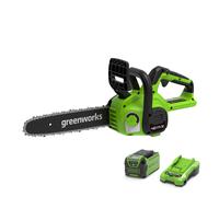 Greenworks Tronçonneuse à batterie G40CS30IIK2 – 30 cm, 40V 2Ah, chargeur, 2,6 kg, garantie 3 ans