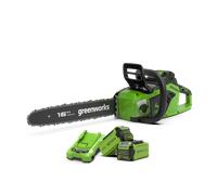 Greenworks 40V Tronçonneuse 40cm 1,8 kW - 2x Batteries 2Ah