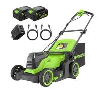Greenworks 48V (24V x 2) Tondeuse Gazon Batterie sans Fil Autopropulsée, Largeur de Coupe 41cm, Sac 40L, Tondeuse Electrique Gazon Inclus 2 X 24V 4Ah et Chargeur Double, Garantie 3 Ans, MO48L422-01