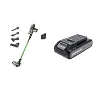 Greenworks Aspirateur sans Fil Luxe, Haute Puissance, Autonomie 45min, Filtre Hepa, Outil pour Poils d'animaux, 3 Niveaux de Puissance, Batterie 24V 4Ah et Chargeur wallmount, Garantie 3 Ans