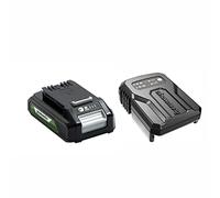 Greenworks Batterie 24V et Chargeur Universel - Chargeur Batterie Greenworks pour Outils de Jardin et Électriques 24V, Batterie Lithium-Ion 2Ah Charge 60 Min, Batterie G24B2 et Chargeur - G24UCC