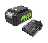 Greenworks Batterie et Chargeur 24V - Batterie et Chargeur d’Origine Greenworks pour Outils de Jardin et Électriques 24V, Sortie 60W, Temps de Charge 120 Min Batterie Lithium-Ion 4Ah - G24B4 & G24UC